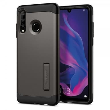 Spigen Huawei P30 Lite Deksel Slim Armor Gun Metal