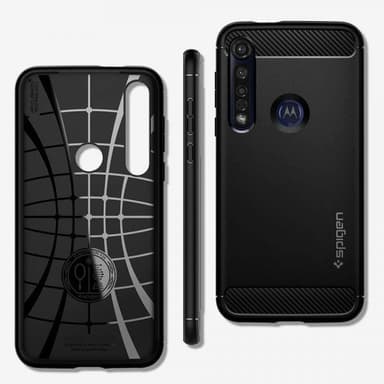 Spigen Motorola Moto G8 Plus Deksel Rugged Armor Matte Black