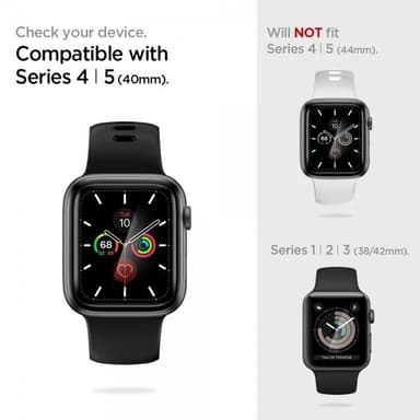Spigen Apple Watch 40mm Skjermbeskytter ProFlex EZ Fit Full Size 2-pakning