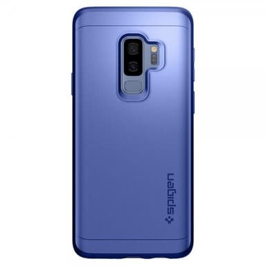 Spigen Samsung Galaxy S9 Plus Deksel med Skjermbeskytter Thin Fit 360 Coral Blue