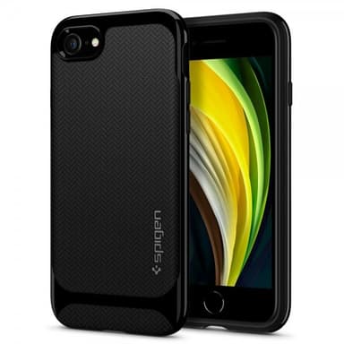 Spigen iPhone 7/8/SE Deksel Neo Hybrid Herringbone Shiny Black
