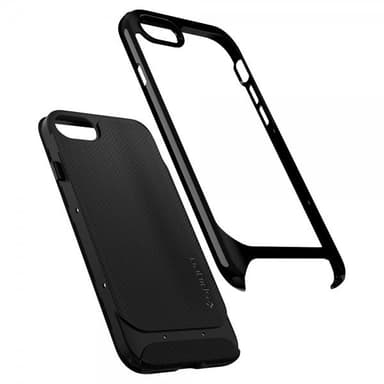 Spigen iPhone 7/8/SE Deksel Neo Hybrid Herringbone Shiny Black