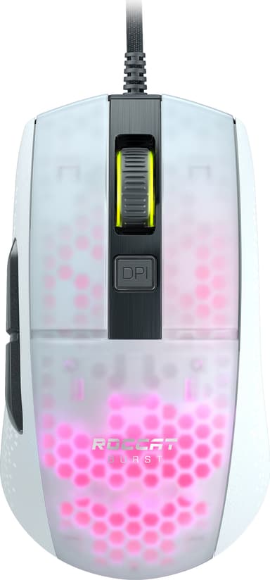 Roccat Burst Pro Optical RGB AIMO kablet gamingmus (hvit)