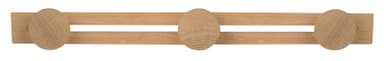 Knaggrekke med 3×Ø45 mm knotter - eik