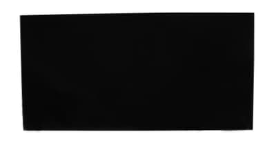 Sprutplate svart herdet glass 600x300 mm