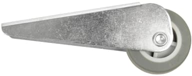 Møbelhjul 40 mm, fast vannrett - svart gummi