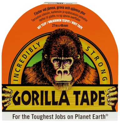 Gorilla Glue-tape, hvit, 27 m × 48 mm