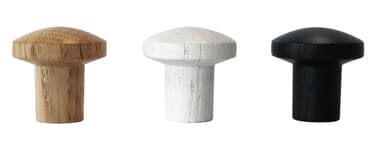 Träknopp Ø 25 mm - svart