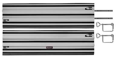 Styreskinne aluminium 2x1000 mm, tilbehør til sirkelsag