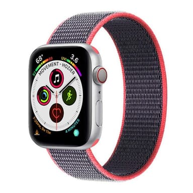Apple Watch 5 (44mm) Nylon armbånd - Electric pink