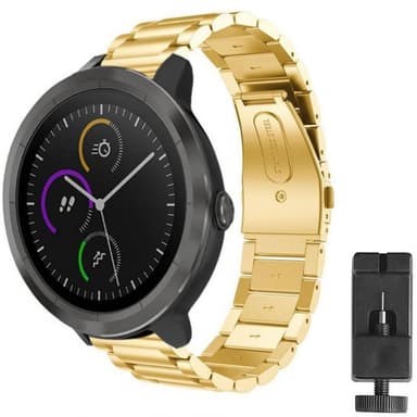 Rustfritt stål armbånd Garmin VivoActive 3 - gull