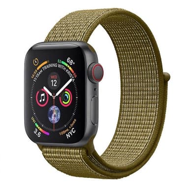 Apple Watch 4 (44mm) Nylon armbånd - Olive Flak