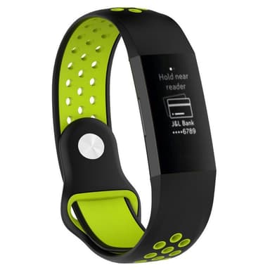 EBN Sport armbånd Fitbit Charge 3 - Svart / grønn