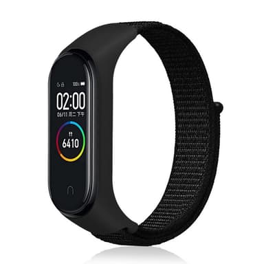 Nylon armbånd Xiaomi Mi Band 3/4 - Mørk Sort