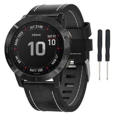 Lærarmbånd Garmin Fenix 6X / 6X Pro - Svart