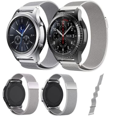 Milanese magnetiske Samsung Gear S3 Frontier / Classic (sølv)