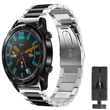 Huawei Watch GT2 rustfritt stål armbånd - sølv / sv