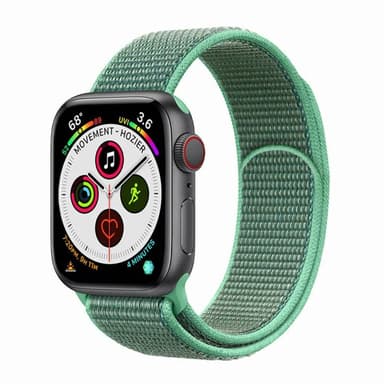 Apple Watch 5 (40mm) Nylon armbånd - Spearmint