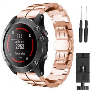 DoubleRow RSF stål Garmin Fenix 3 / 5X / 5X Plus - Rosè