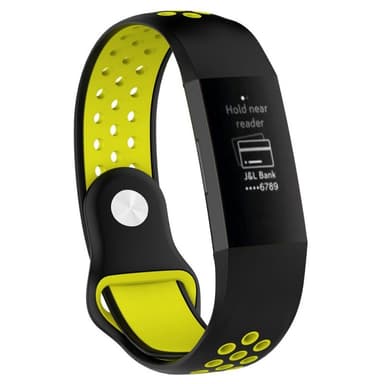 EBN Sport armbånd Fitbit Charge 3 - Svart / gul