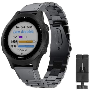 Rustfritt stål armbånd GARMIN Forerunner 945 - Svart