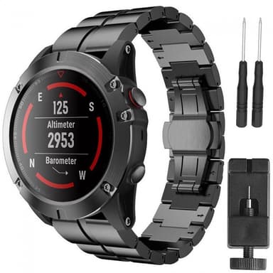 DoubleRow RSF stål Garmin Fenix 3 / 5X / 5X Plus - svart