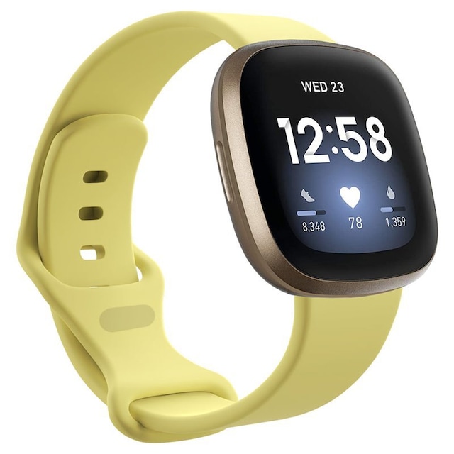 Sport armbånd till Fitbit Versa 3 - Creamy Yellow