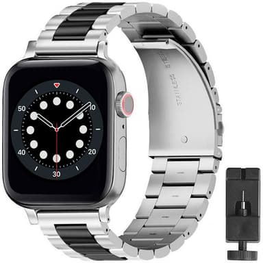 Armbånd Rustfritt stål Apple Watch 6 (40mm) - Sølv/sort