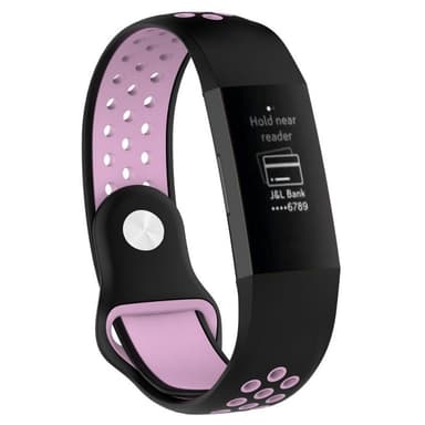 EBN Sport armbånd Fitbit Charge 3 - Svart / Rosa