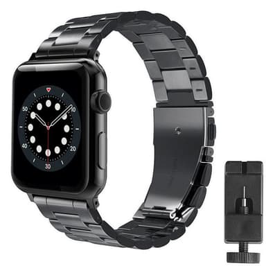 Armbånd Rustfritt stål Apple Watch 6 (44mm) - Svart