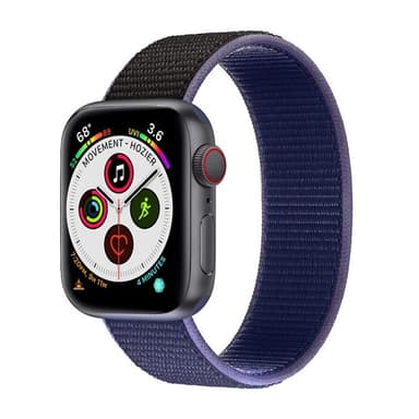 Apple Watch 5 (40mm) Nylon armbånd - Midnight Black
