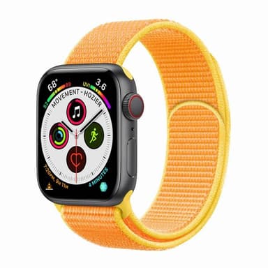Apple Watch 5 (44mm) Nylon armbånd - Canary Yellow