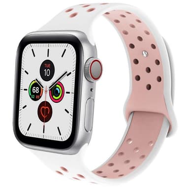 EBN Sport armbånd Apple Watch 5 (44mm) - Vit/rosa