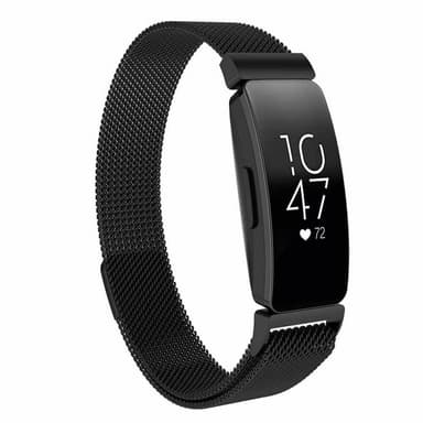 Milanese magnetiske armbånd FITBIT Inspire / Inspire HR - Svart