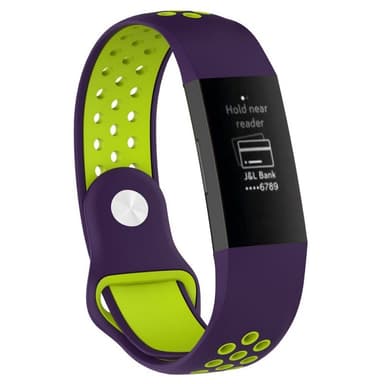 EBN Sport armbånd Fitbit Charge 3 - Lilla / grønn