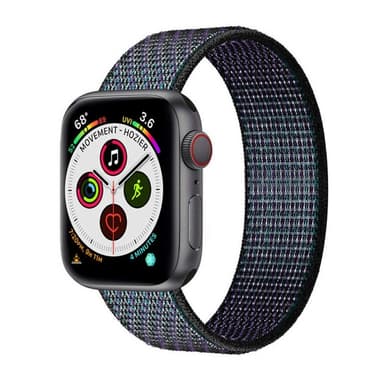 Apple Watch 5 (44mm) Nylon armbånd - Glowing Grapes
