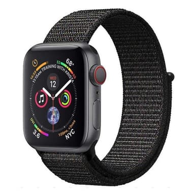 Apple Watch 4 (44mm) Nylon armbånd - Black Pink