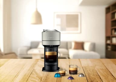 NESPRESSO® Vertuo Next kaffemaskin fra Krups, Lys grå