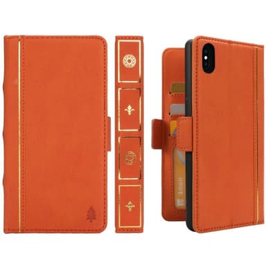 Retro lommebok 2i1 Apple iPhone XS Max (6.5")  - oransje