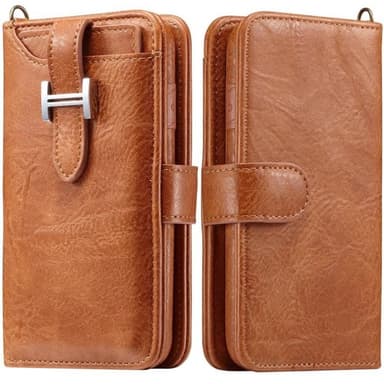 Multi lommebok 3i1 9-kort Apple iPhone XS Max (6.5")  - brun