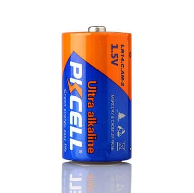PKCELL batterier 1,5V alkalisk LR14.C.AM-2 2-pakning