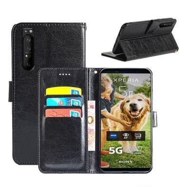 Lommebokdeksel 3-kort Sony Xperia 5 II  - Svart