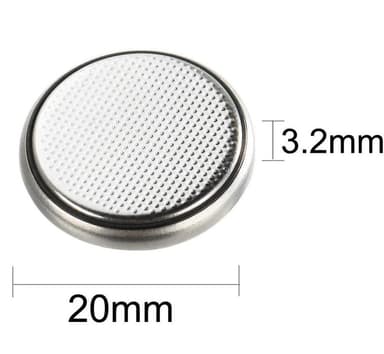 PKCELL Knappecellebatteri CR2032 litium 3V 5-pakning