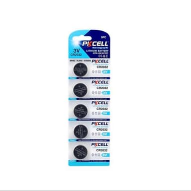 PKCELL Knappecellebatteri CR2032 litium 3V 5-pakning