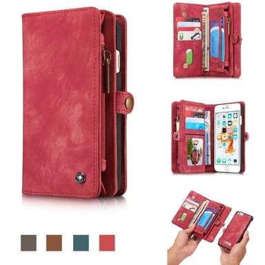 Multi lommebok 11-kort Apple iPhone 6 / 6S  - RØD