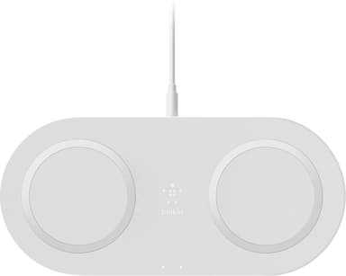 Belkin Boost Charge Qi dobbel trådløs lader 10W (hvit)