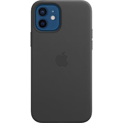 iPhone 12/12 Pro lærdeksel med MagSafe (sort)