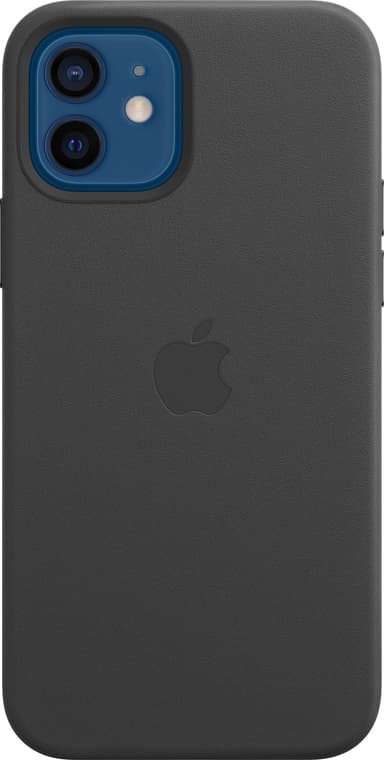 iPhone 12/12 Pro lærdeksel med MagSafe (sort)