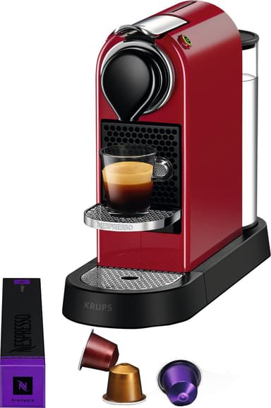 NESPRESSO® CitiZ kaffemaskin fra Krups, Rød