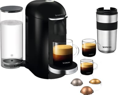 NESPRESSO® Vertuo Plus Deluxe kaffemaskin fra Krups, Sort
